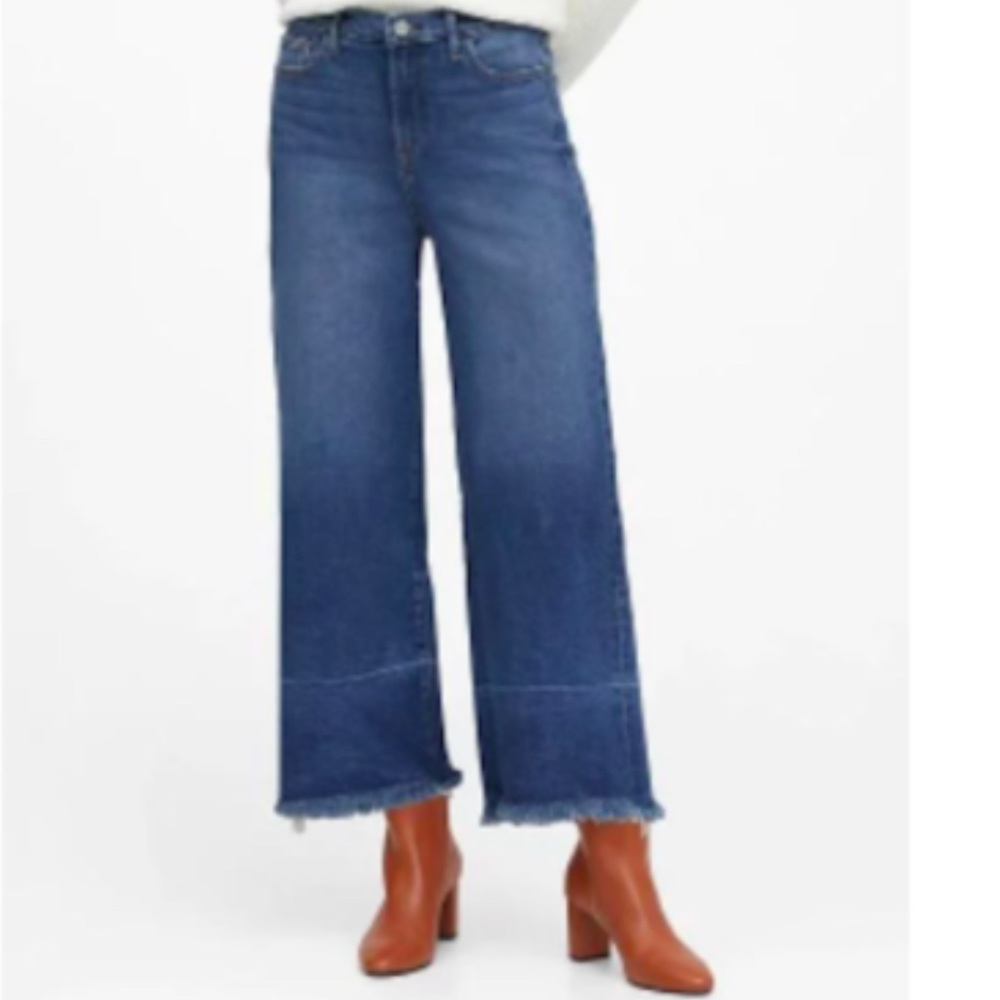 Banana republic high rise wide leg crop jeans